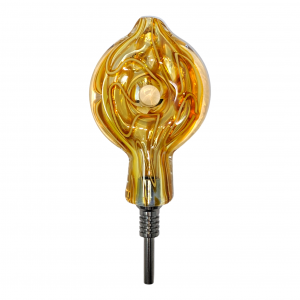 10mm Silver Fumed Swirl Line Donut Nectar Collector with Titanium Tip- [CH317-T]